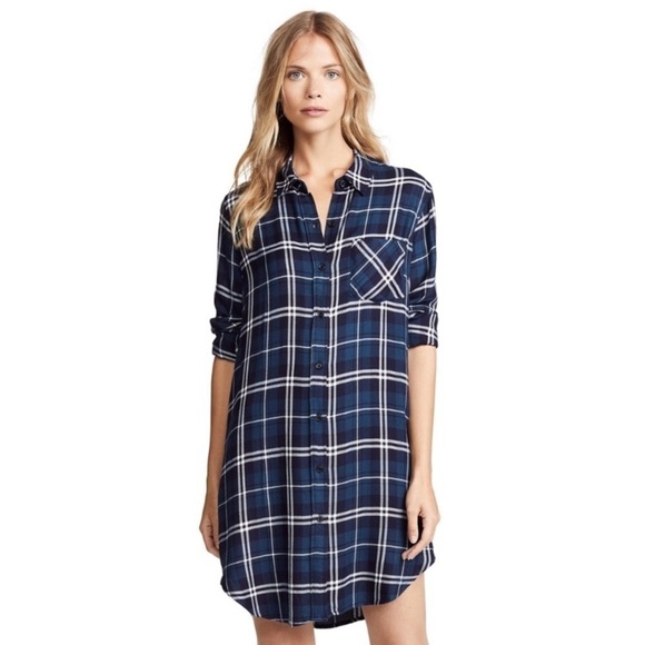 Rails Spruce Plaid Bianca Shirtdress - Picture 1 of 8